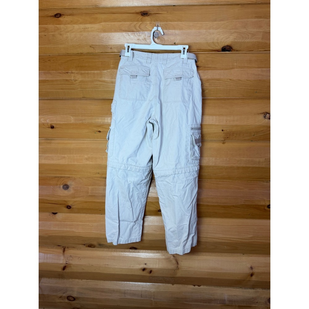 Vtg Industrial Rags Hardwear Cargo Zip Off Pants Men's Sz 29 Off White 90s - Picture 6 of 7